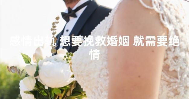 感情出轨 想要挽救婚姻 就需要绝情